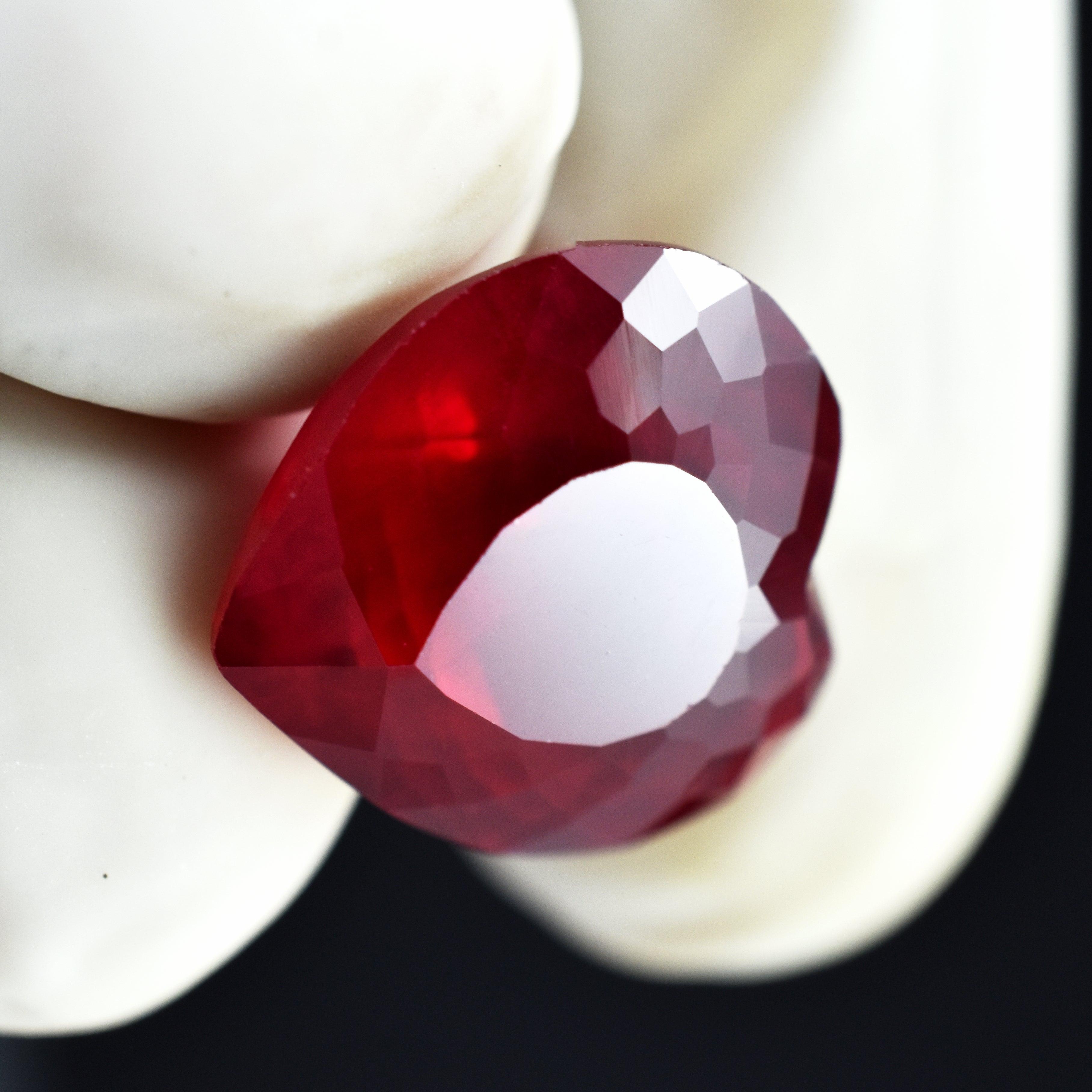 Mind Blowing Red Ruby 9.85 Carat  Heart Shape Natural Certified Pigeon Blood Red Ruby Ring Size Loose Gemstone Red Ruby Gemstone