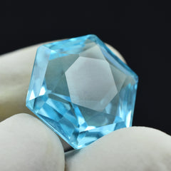 Winter Collection !!! CERTIFIED Natural Fancy Cut 14.84 Ct Blue Aquamarine Ring Size Aquamarine Loose Gemstone | Gift For Anniversary | Gift For Wife / Mother