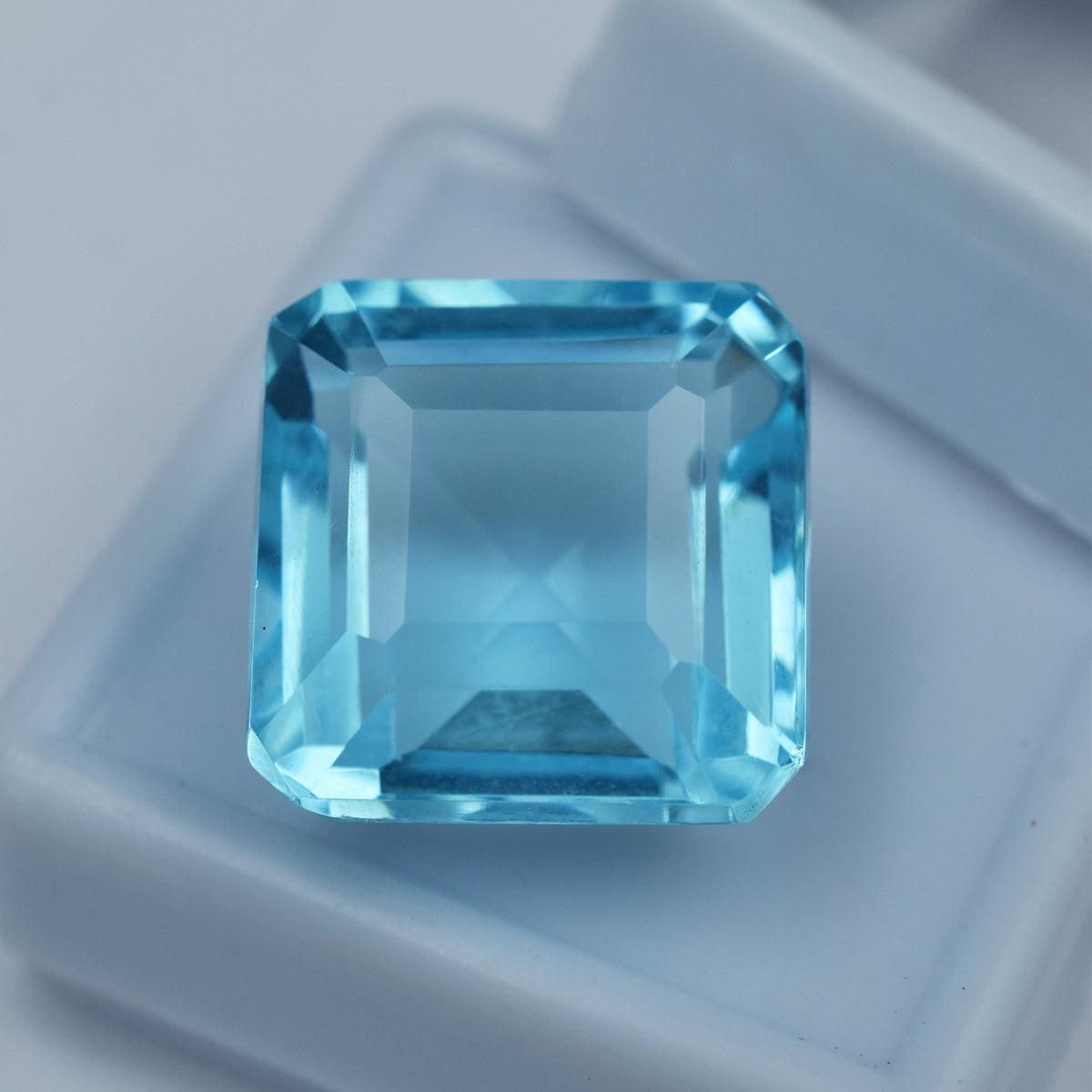 Aquamarine Necklace Certified Natural 13.65 Ct Blue Aquamarine Square Cut Loose Gemstone May Use As A Gift