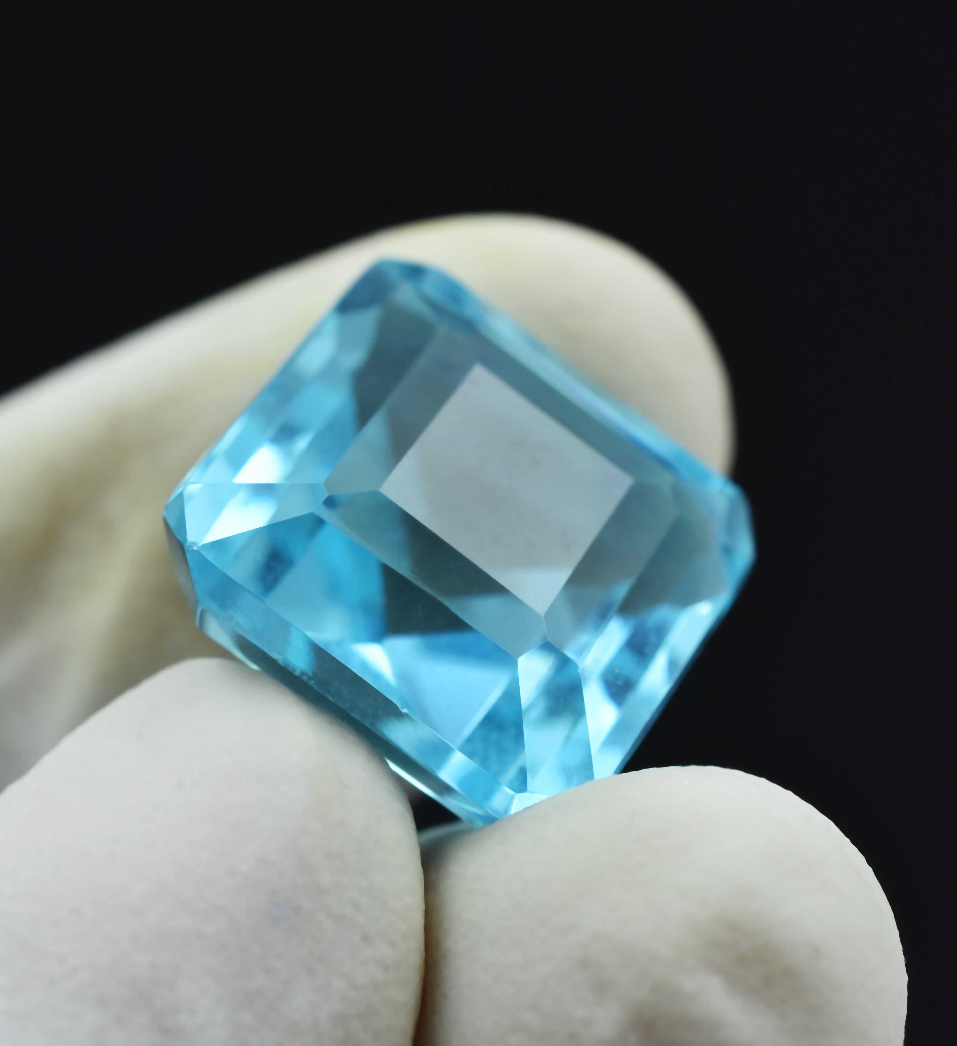 Aquamarine Necklace Certified Natural 13.65 Ct Blue Aquamarine Square Cut Loose Gemstone May Use As A Gift