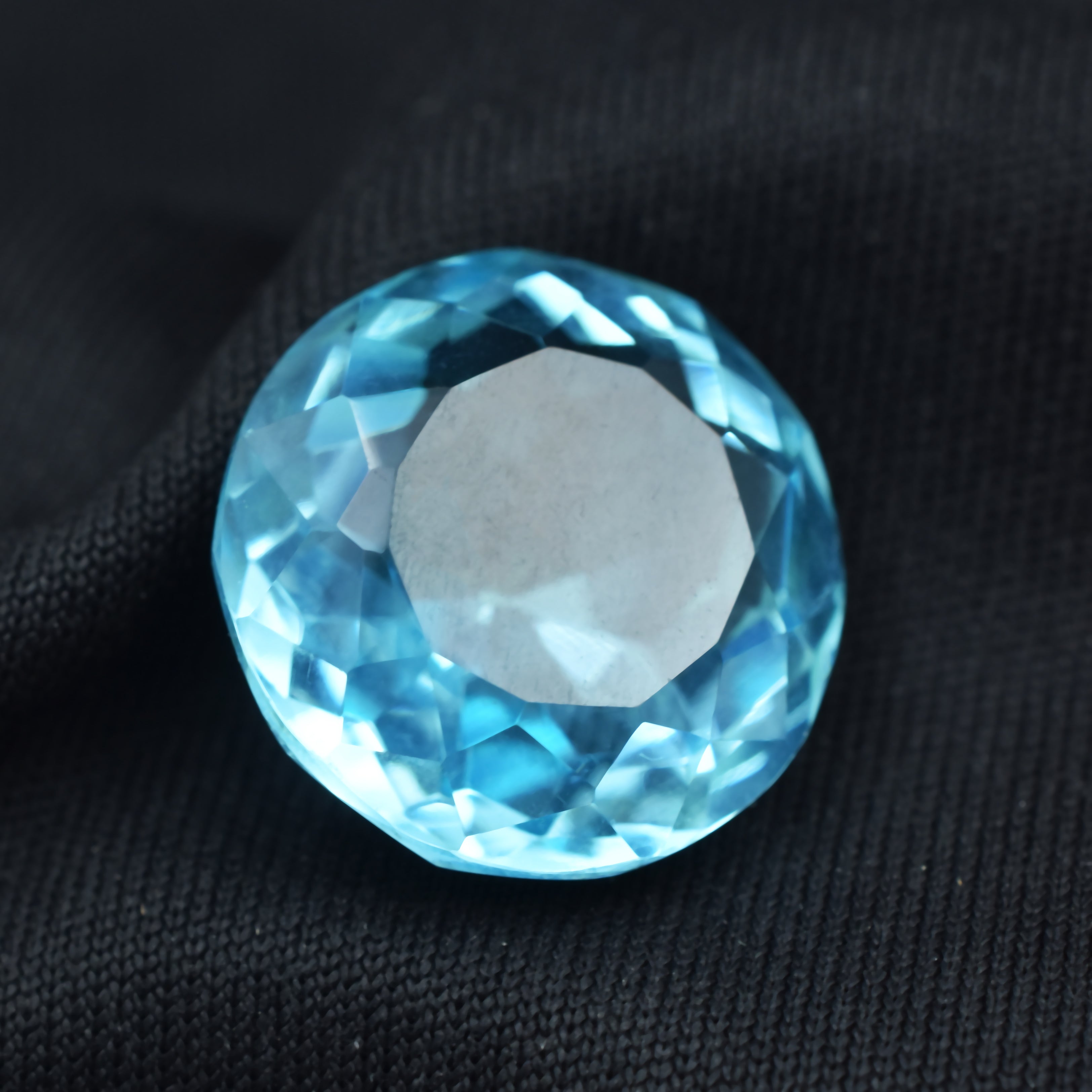 Personalized March Birth Stone Round Cut Certified Aquamarine 12.74 Ct Blue Natural Aquamarine Loose Gemstone Aquamarine Ring , Grow In Protection | Free Delivery Free Gift | Best Offer