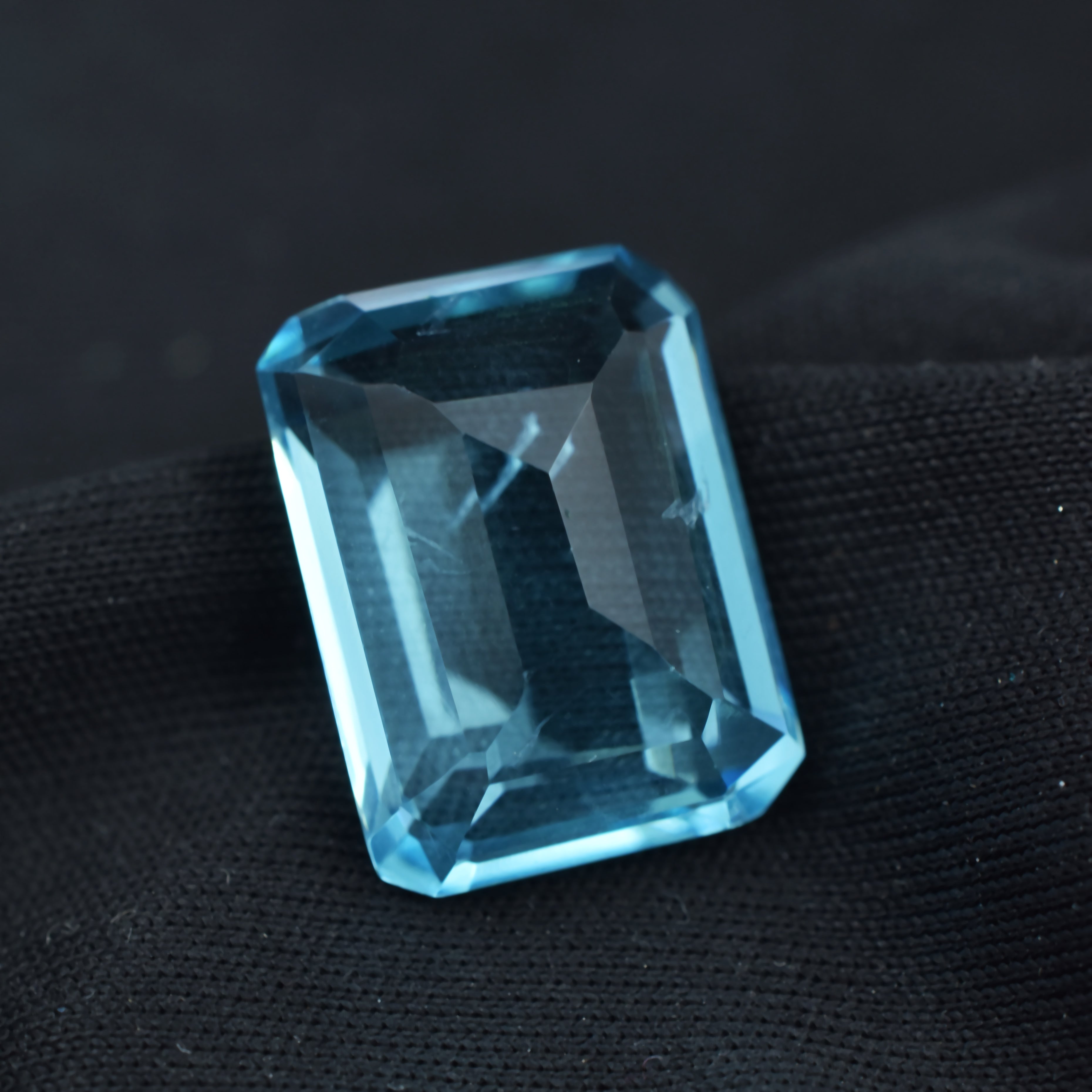 Aquamarine Gem Improve Harmony and Balance | Natural Emerald Cut 14.99 Ct Certified Blue Aquamarine Loose Gemstone Pendant Size Gem , Gift For Her