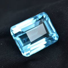 Biggest Offer !!! Aquamarine Gem Emerald Cut 12.00 Ct Natural CERTIFIED Loose Gemstone , Brazilian Aquamarine Gem