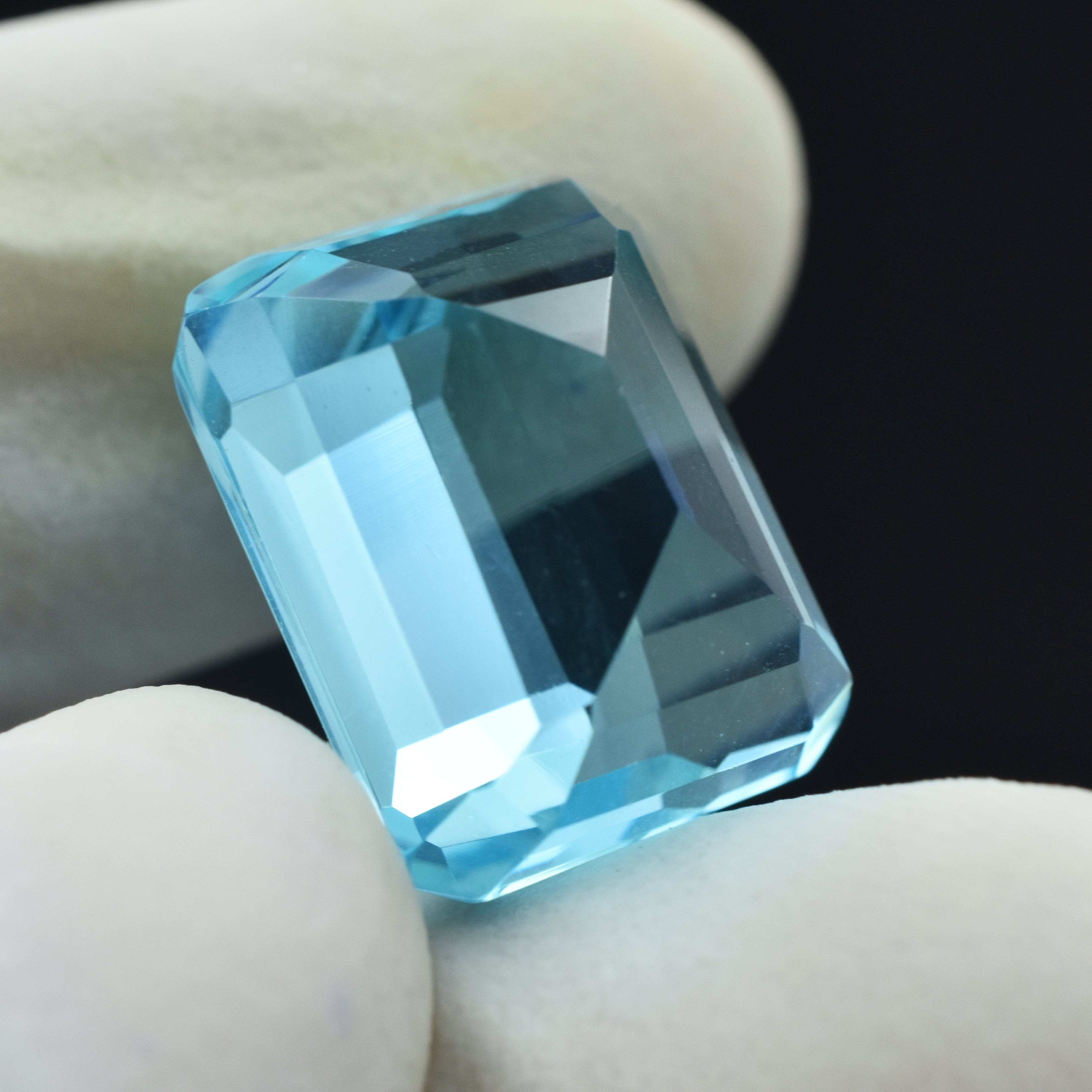 Biggest Offer !!! Aquamarine Gem Emerald Cut 12.00 Ct Natural CERTIFIED Loose Gemstone , Brazilian Aquamarine Gem