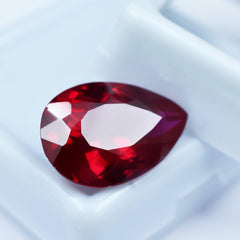 Red Ruby From Burma 7.85 Carat Red Ruby Pear Cut Rare Red Ruby Loose Gemstone Certified