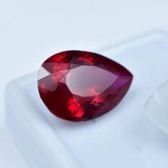 Red Ruby From Burma 7.85 Carat Red Ruby Pear Cut Rare Red Ruby Loose Gemstone Certified