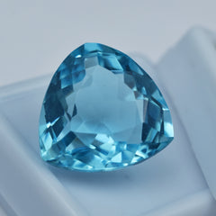 Hurry Up For Excellent Offer !! 12.99 Ct Trillion Cut Certified Natural Loose Gemstone Blue Aquamarine Gem |  Best For Calming and Soothing & Spiritual Growth