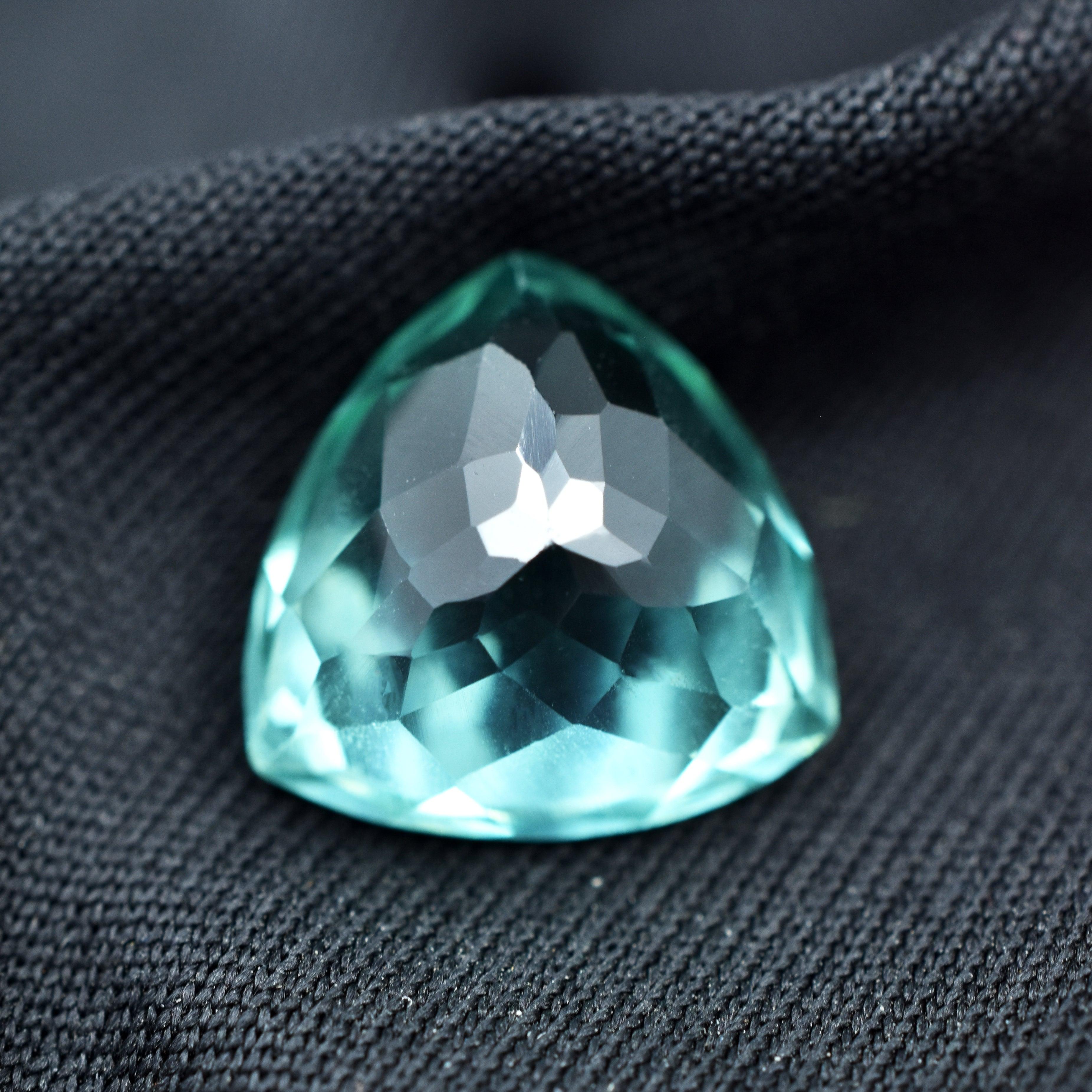 Montana Sapphire 9.20 Carat Trillion Shape Natural Bluish Green Sapphire Certified Jewelry Making Loose Gemstone