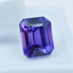 Tanzania Gemstone 5.55 Carat Emerald Shape Certified Natural Purple Tanzanite Pendant Making Loose AAA+ Gemstone