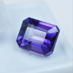 Tanzania Gemstone 5.55 Carat Emerald Shape Certified Natural Purple Tanzanite Pendant Making Loose AAA+ Gemstone