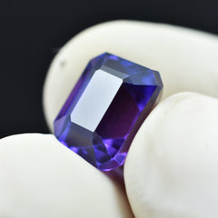 Tanzania Gemstone 5.55 Carat Emerald Shape Certified Natural Purple Tanzanite Pendant Making Loose AAA+ Gemstone