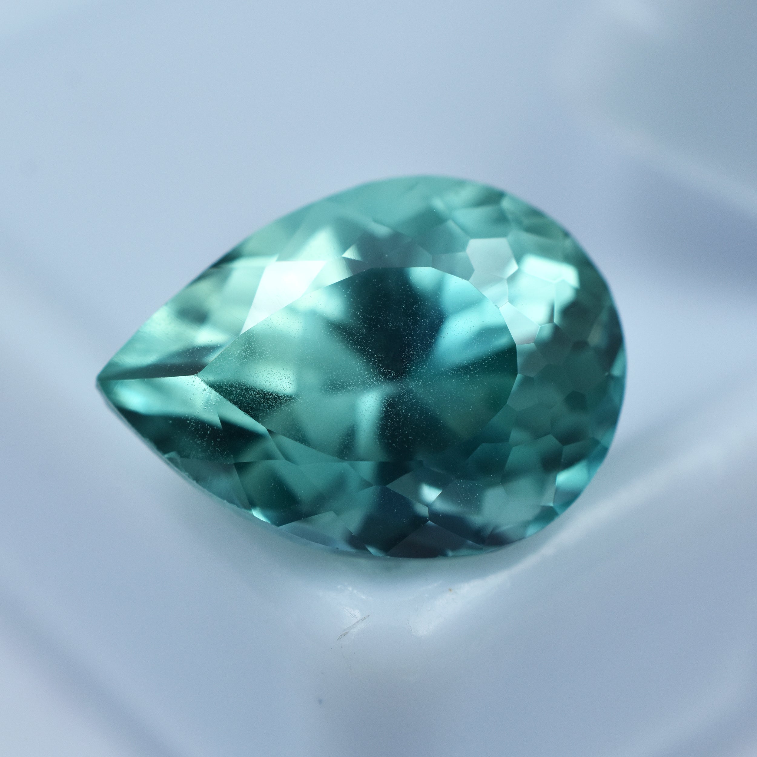 Sri Lanka Sapphire Pear Shape 5.05 Carat Natural Bluish Green Sapphire Certified Loose Gemstone Earing Size Stone