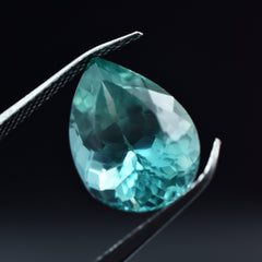 Sri Lanka Sapphire Pear Shape 5.05 Carat Natural Bluish Green Sapphire Certified Loose Gemstone Earing Size Stone