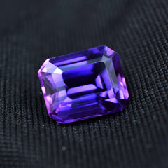 Certified 3.75 Carat Emerald Shape Natural Purple Tanzanite Certified Tanzanite Jewelry Loose Gemstone