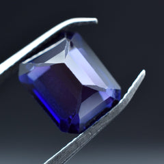 Certified 3.75 Carat Emerald Shape Natural Purple Tanzanite Certified Tanzanite Jewelry Loose Gemstone