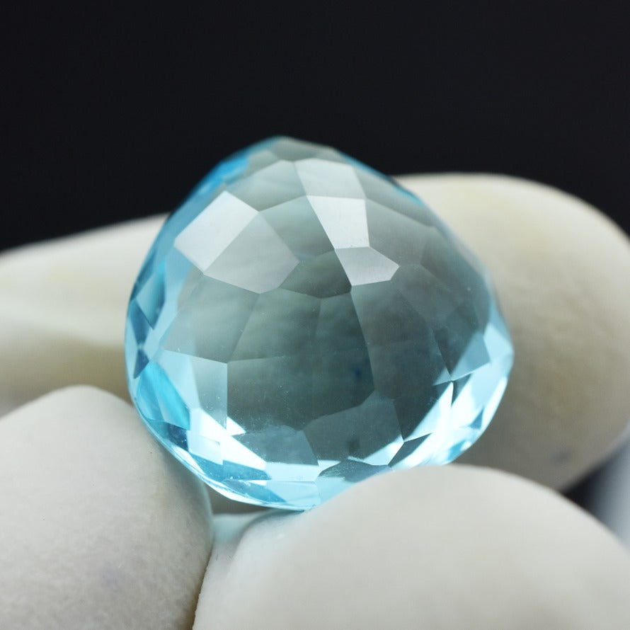 Extremely Rare Ring Size 12.56 Carat Flawless Aquamarine Pear Shape Loose Gemstone Transparent Genuine Blue Aquamarine Jewelry Making Tools & Ring - Gift For Her/him