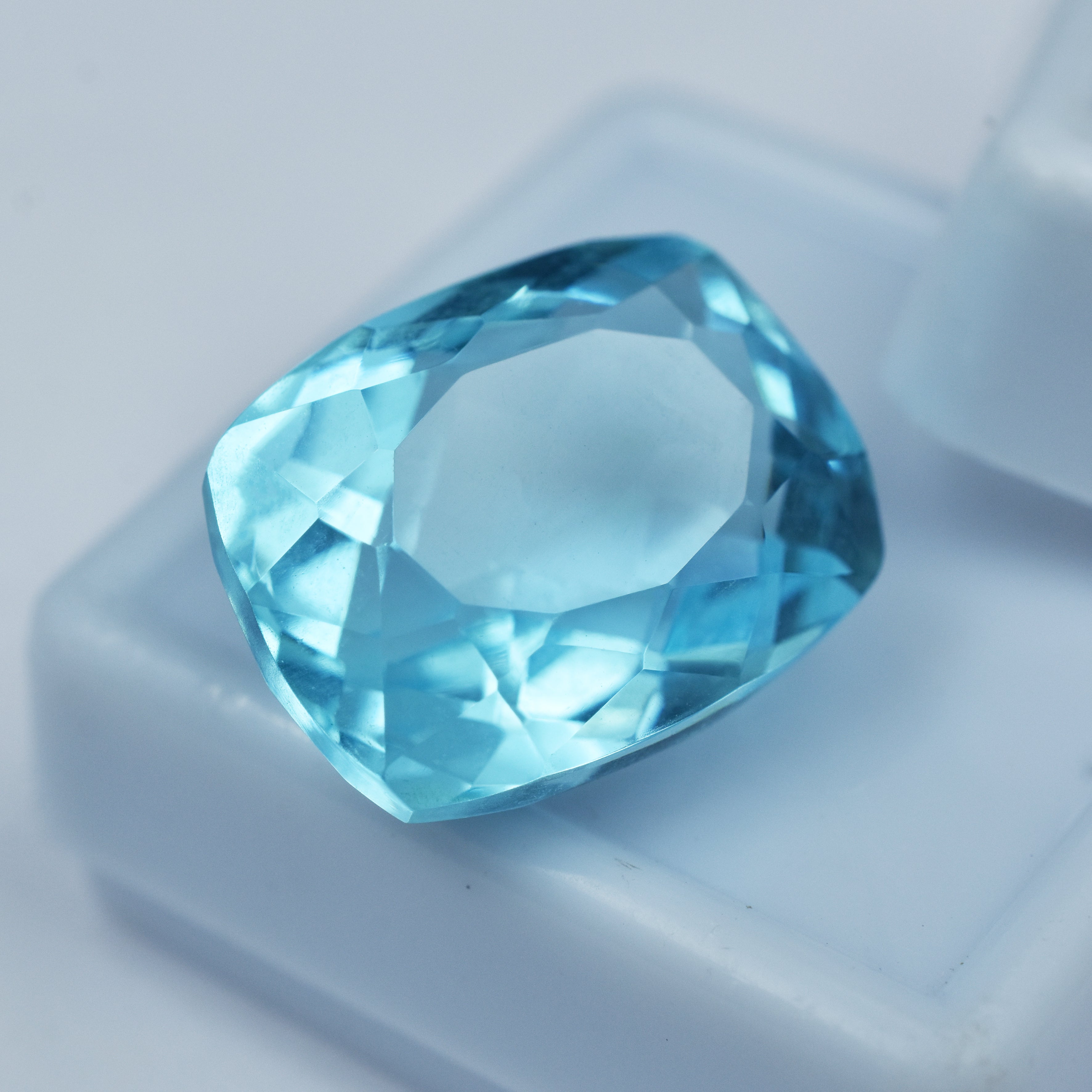 Flawless Aquamarine !! Certified Natural 13.94 Ct Cushion Cut Blue Aquamarine Loose Gemstone | Free Delivery Free Gift