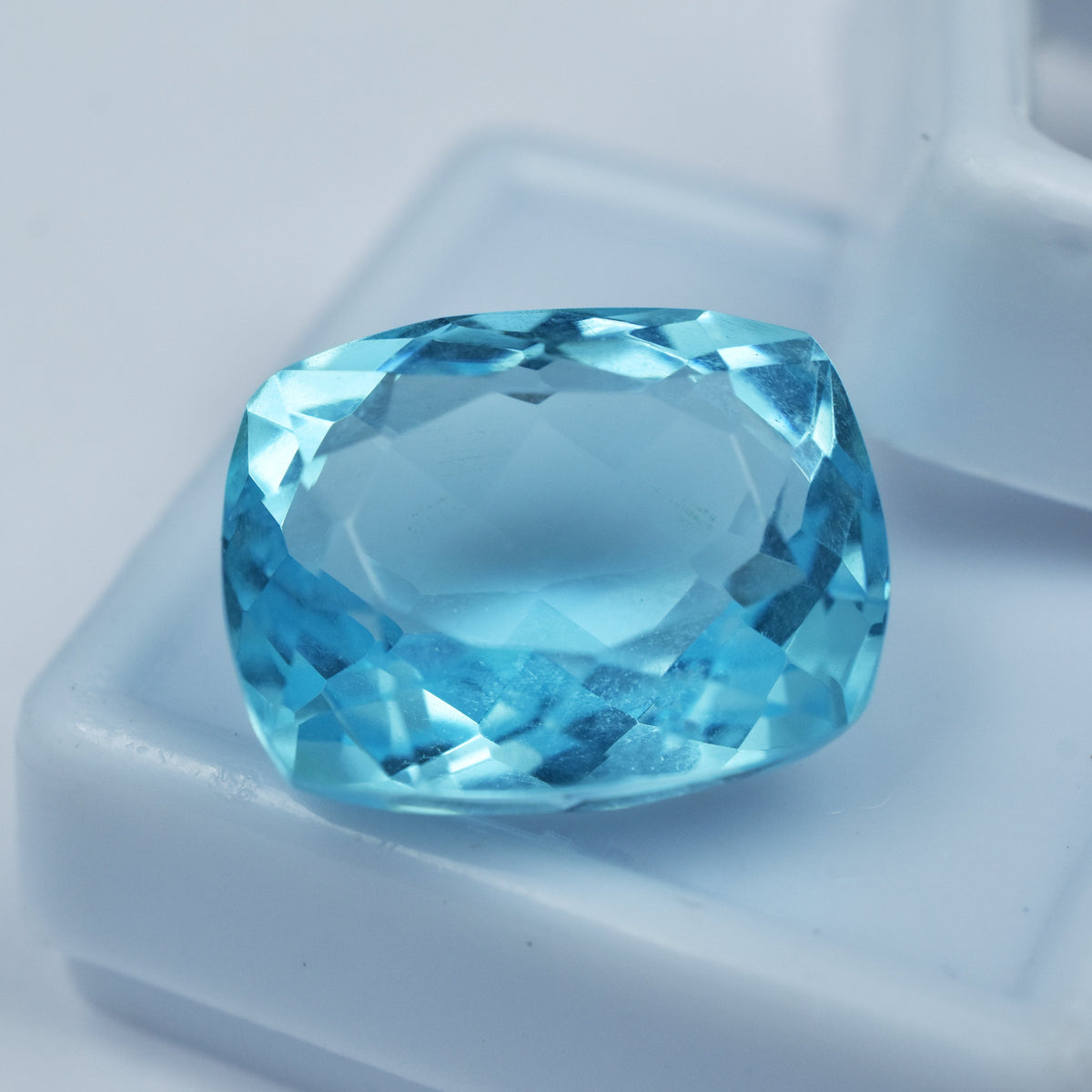 Flawless Aquamarine !! Certified Natural 13.94 Ct Cushion Cut Blue Aquamarine Loose Gemstone | Free Delivery Free Gift