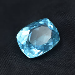 Flawless Aquamarine !! Certified Natural 13.94 Ct Cushion Cut Blue Aquamarine Loose Gemstone | Free Delivery Free Gift