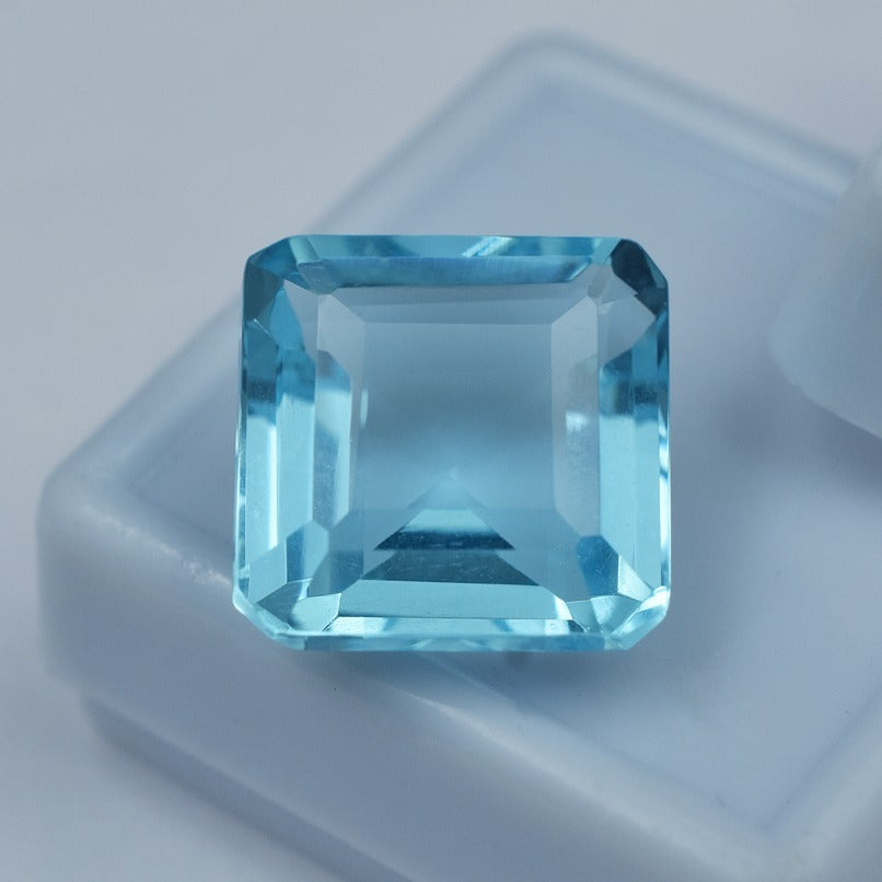 AAA 17x14MM Flawless Brazilian Aquamarine 13.85 Carat Loose Emerald Gemstone Emerald Cut , Valentine's Jewelry , Ring & Earing Making Aquamarine Loose Gemstone