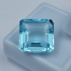 AAA 17x14MM Flawless Brazilian Aquamarine 13.85 Carat Loose Emerald Gemstone Emerald Cut , Valentine's Jewelry , Ring & Earing Making Aquamarine Loose Gemstone