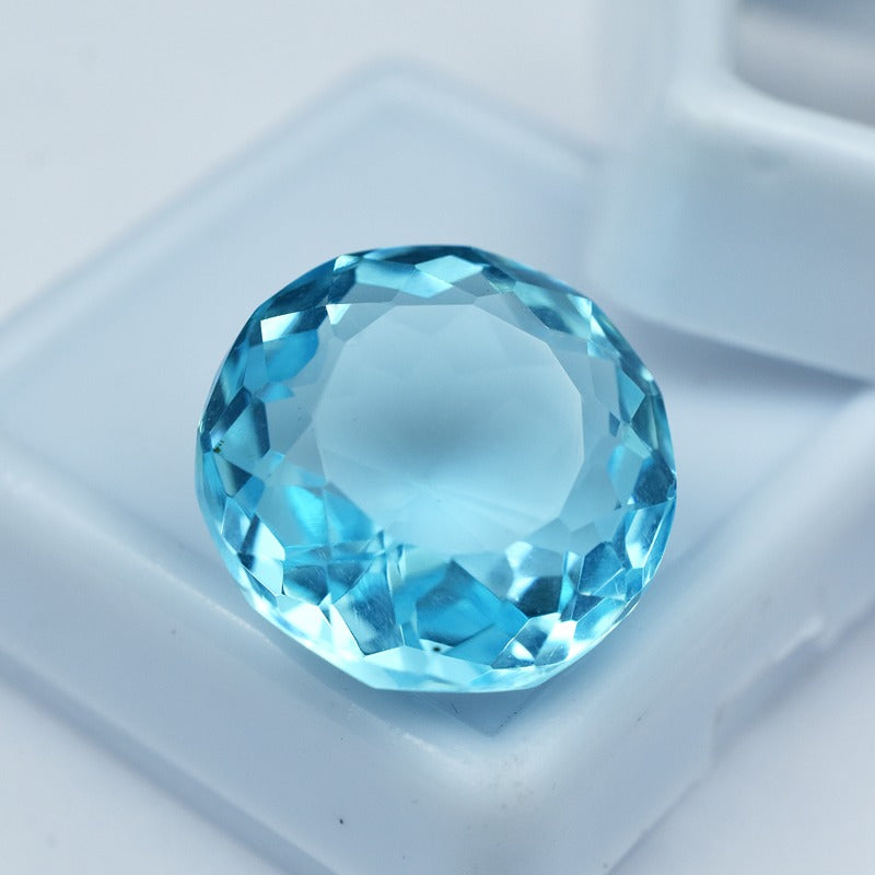 Limited Offer !! Natural Aquamarine Gemstone Round Shape Gemstone 13.45 Cts Aquamarine Faceted Gemstone AAA+ Quality Aquamarine Loose Gemstone 13x13x11mm