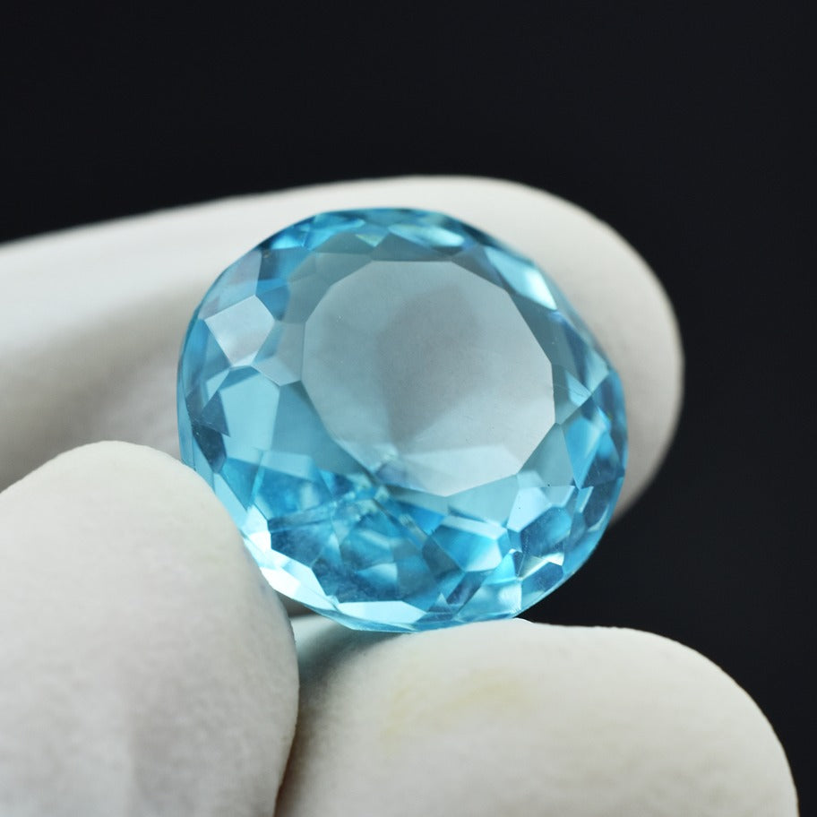 Limited Offer !! Natural Aquamarine Gemstone Round Shape Gemstone 13.45 Cts Aquamarine Faceted Gemstone AAA+ Quality Aquamarine Loose Gemstone 13x13x11mm