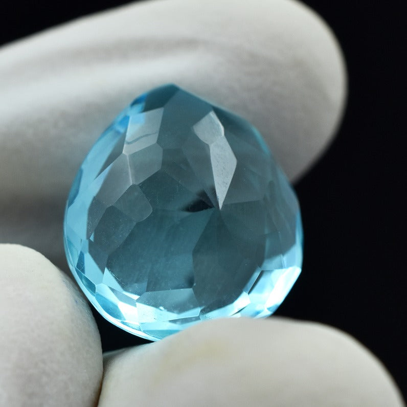 12.45 Ct Natural Aquamarine CERTIFIED Pear Shape Ocean Blue Loose Gemstones Pear Shape Faceted Loose Gemstone ,Natural Aquamarine ,Lose Pear For Jewelry Making , Precious Stone for Jewelry Making