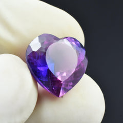 Natural 9.10 Carat Heart Shape Purple Tanzanite Loose Gemstone Certified Purple Tanzanite Ring Making Stone