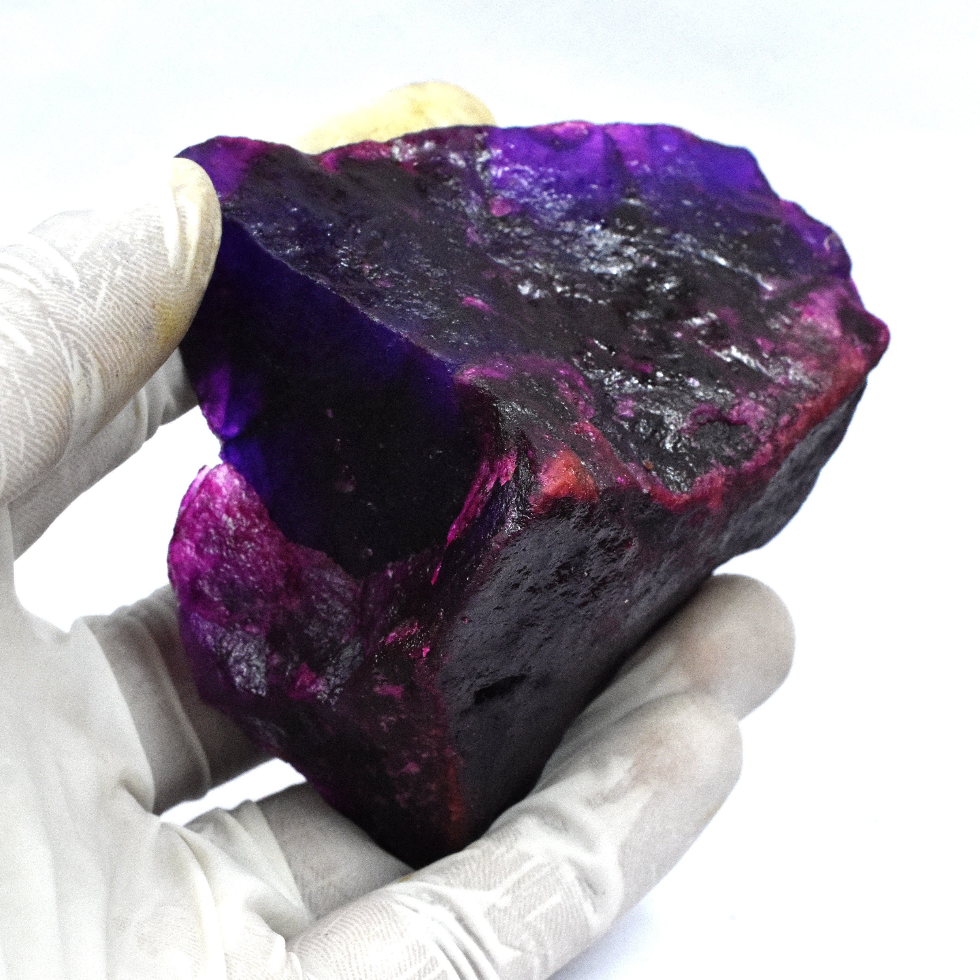 Uncut Huge Raw Rough CERTIFIED Purple Sapphire 800 Ct Natural Loose Gemstone  Uncut Shape Earth Mined Purple Sapphire Rough Rare Mines Found Rock Gemstone