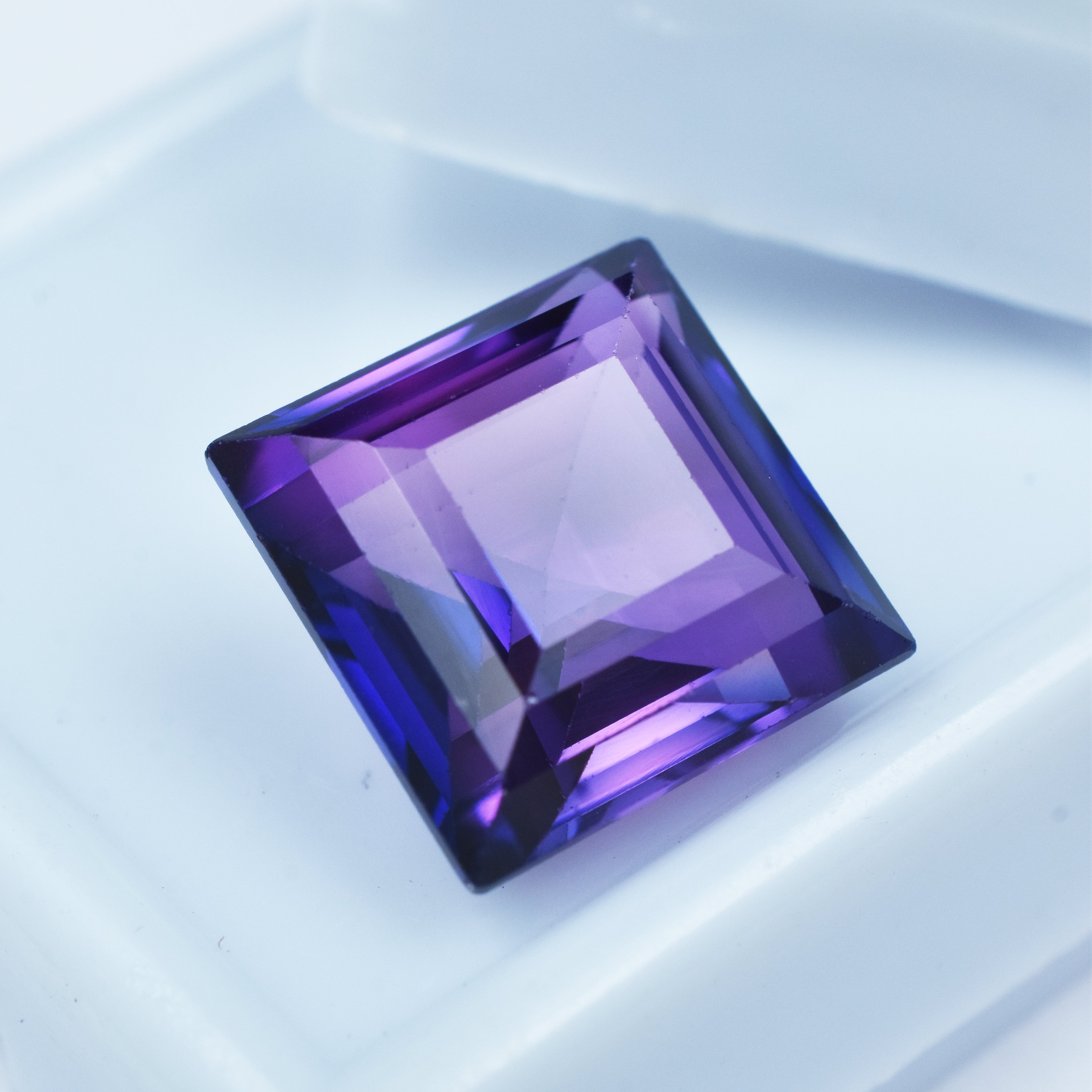 Natural Color Change CERTIFIED Purple Sapphire 8.65 Ct Square Shape Loose Gemstone , A++ Quality Sapphire Gemstone | Best For Necklace | Best Free Shipping Service With Free Gift