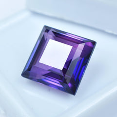 Tanzanite Natural 8.55 Carat Square Shape Purple Tanzanite Certified Pendant Size Loose Gemstone