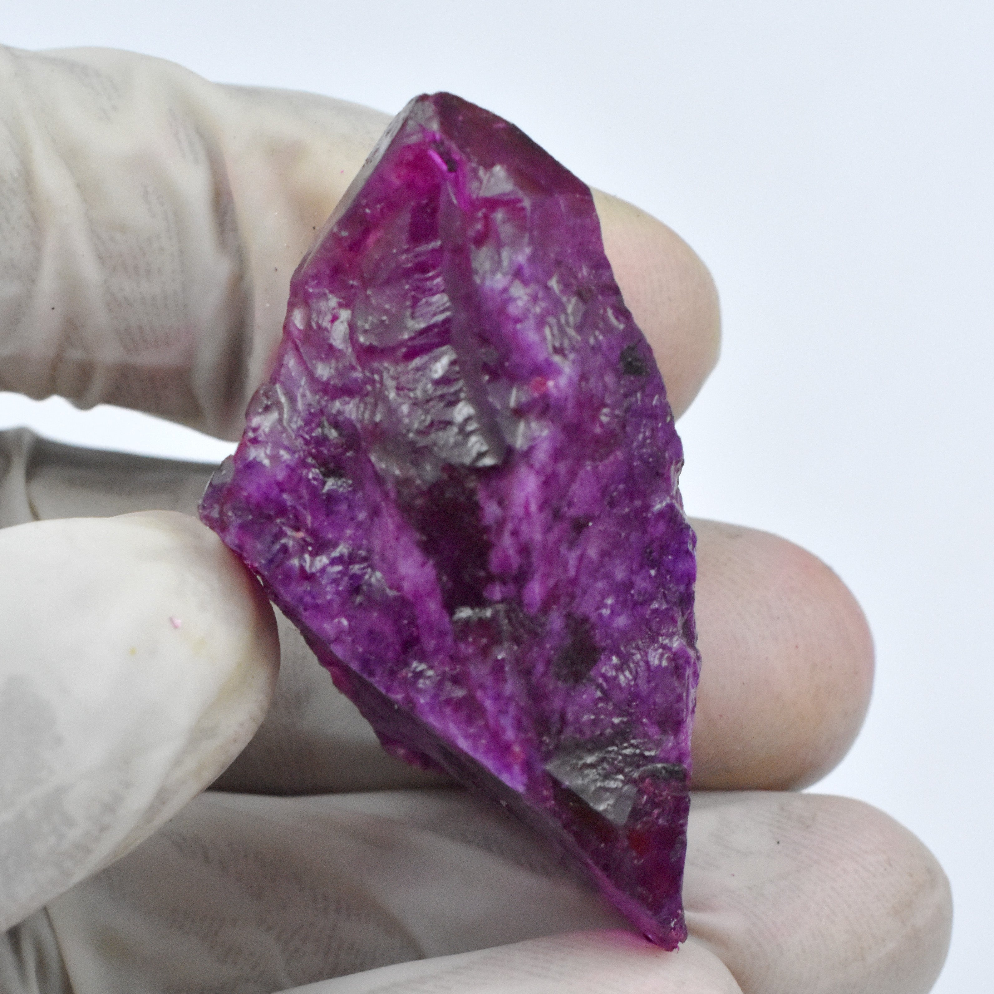 Earth Mined Purple Sapphire 102.60 Carat Natural Rough Loose Gemstone CERTIFIED  High-Quality Chunk Uncut Shape ON Best Price Best Quality Free Delivery Free Gift