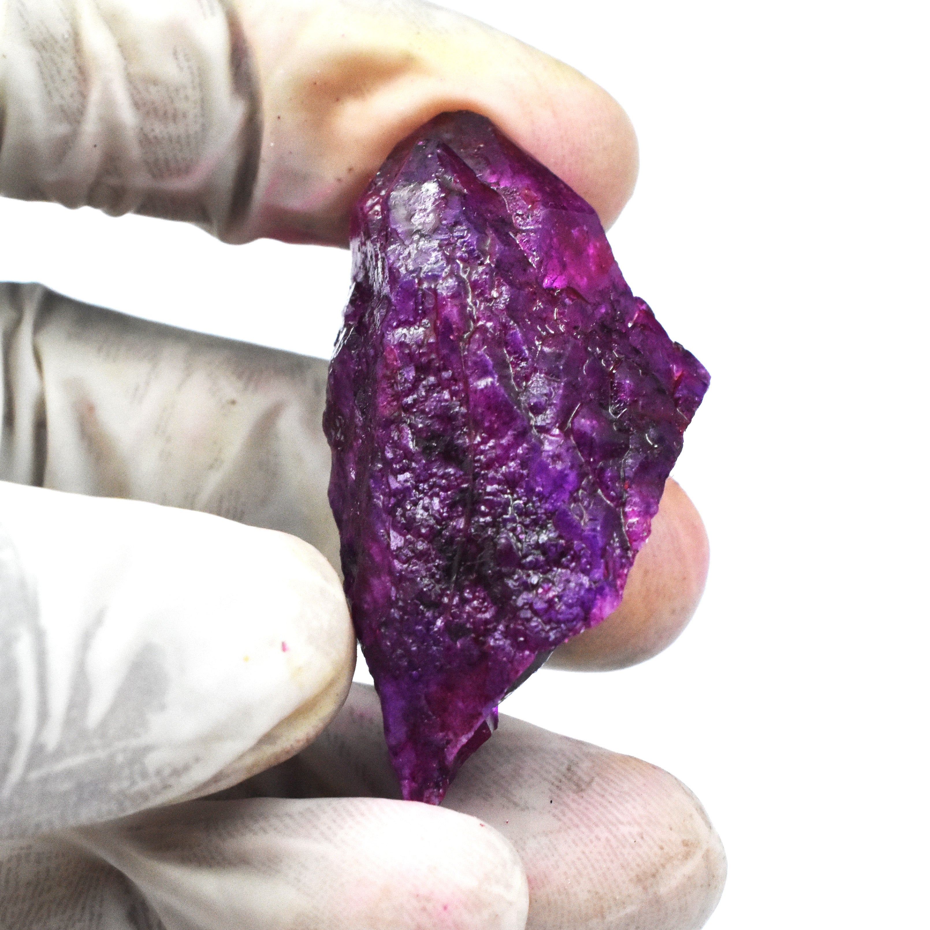 Earth Mined Purple Sapphire 102.60 Carat Natural Rough Loose Gemstone CERTIFIED  High-Quality Chunk Uncut Shape ON Best Price Best Quality Free Delivery Free Gift