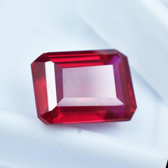 Best For Protection Natural Red Ruby 8.25 Carat Emerald Shape Certified Loose Gemstone Mozambique Red Ruby