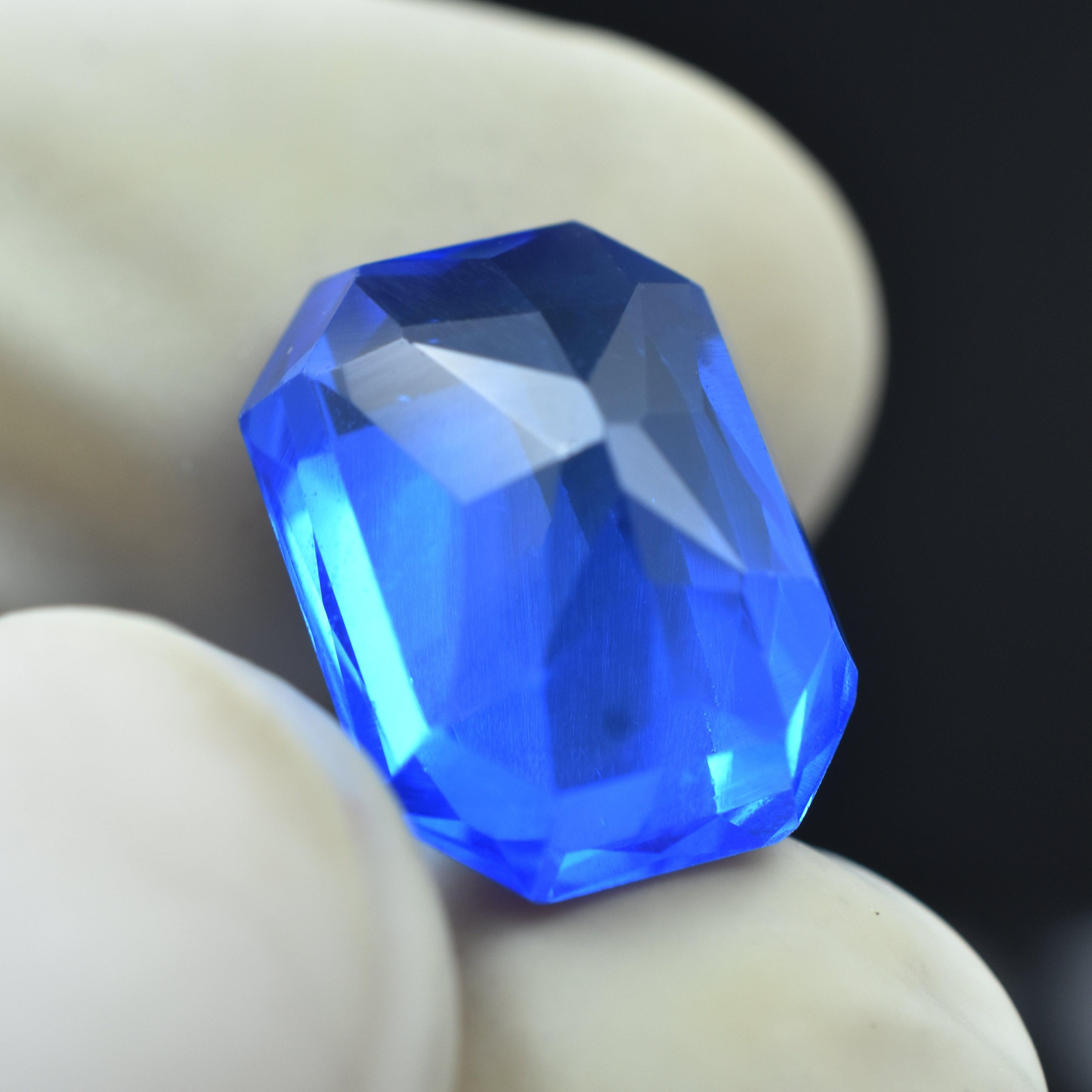 Natural Tanzanite 8.60 Carat Emerald Shape Blue Tanzanite Natural Certified Loose Gemstone From Tanzania