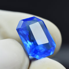 Natural Blue Tanzanite 8.85 Carat Emerald Shape Blue Tanzanite Natural Certified Loose Gemstone December Tanzanite