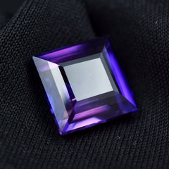 Natural Purple Tanzanite 7.20 Carat Square Shape Purple Tanzanite Natural Certified Loose Gemstone Engagement Rings