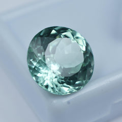 Mind Blowing Green Sapphire Natural 8.45 Carat Round Shape Natural Bluish Green Sapphire Certified Loose Gemstone