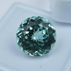 Mind Blowing Green Sapphire Natural 8.45 Carat Round Shape Natural Bluish Green Sapphire Certified Loose Gemstone