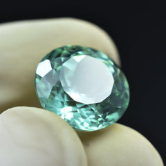 Mind Blowing Green Sapphire Natural 8.45 Carat Round Shape Natural Bluish Green Sapphire Certified Loose Gemstone