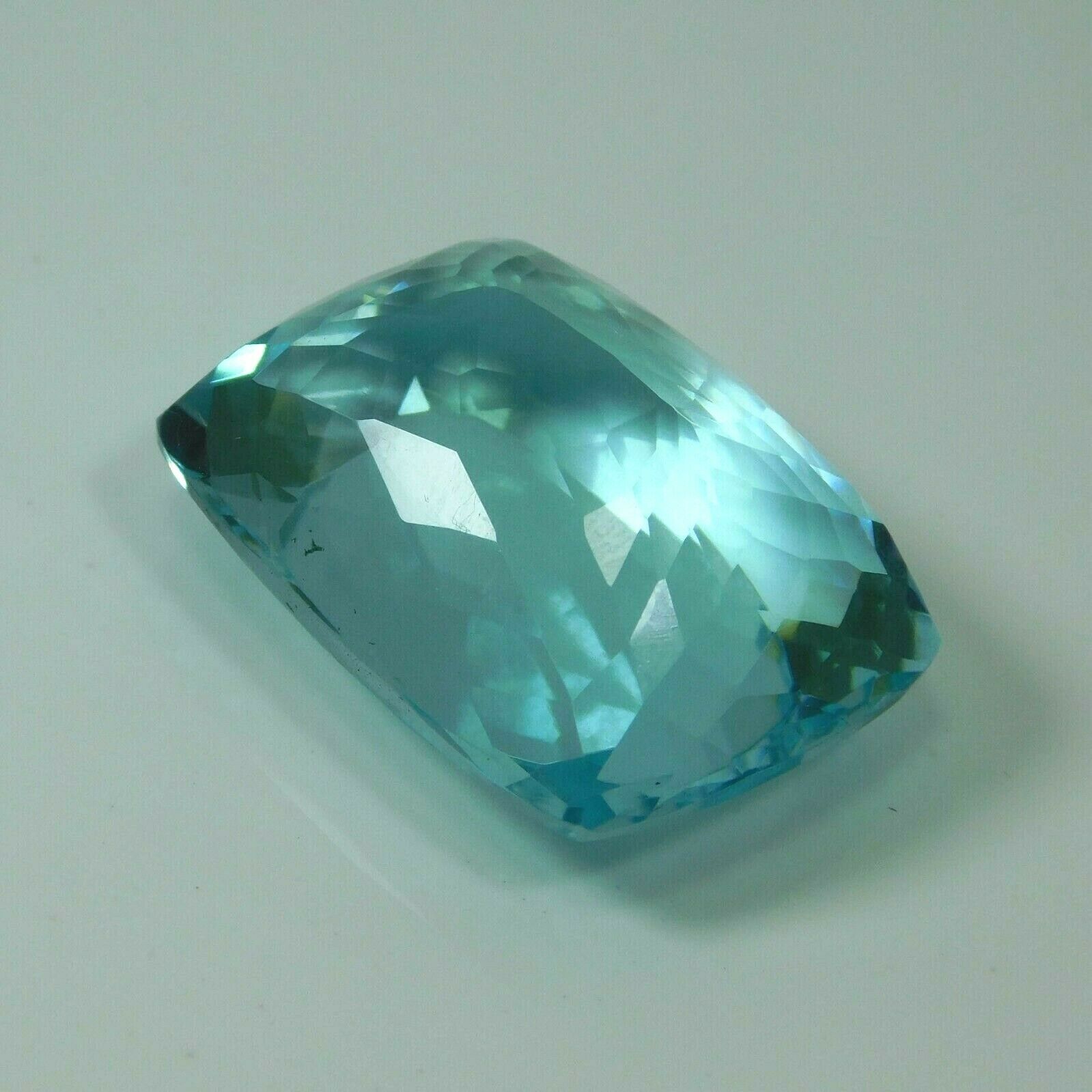 51.23 Ct Blue Aquamarine Loose Gemstone CERTIFIED Cushion Cut Huge Size AAAA++