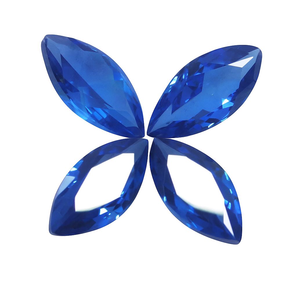 Blue Sapphire Marquise Cut 2.00 Ct 4 PCS Natural CERTIFIED Loose Gemstone Lot