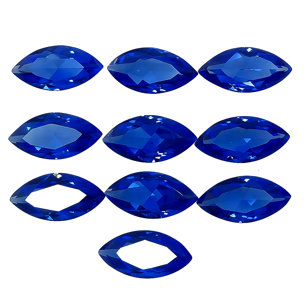10.23 Carat Blue Sapphire Marquise Lot 7x5 Natural CERTIFIED Rare Loose Gemstone