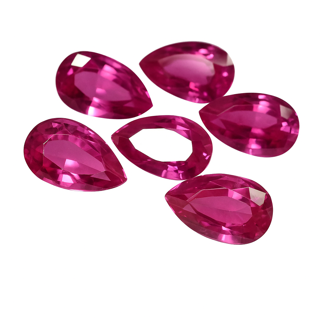 48.20 Ct NATURAL Pink Sapphire CERTIFIED Loose Gemstone PAER SHAPE 6 Pcs Lot