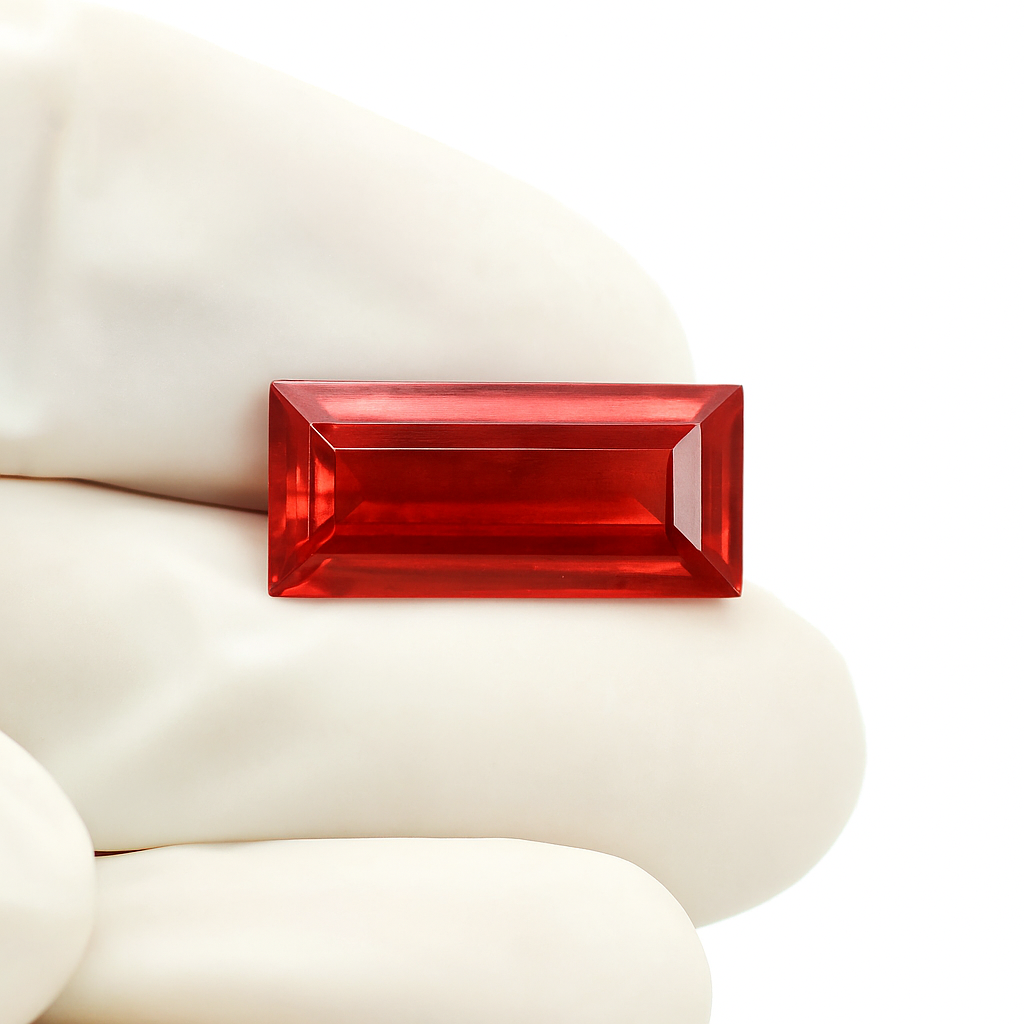 6.70 Carat Natural Padparadscha Sapphire Baguette Cut Loose Gemstone Mini Cut Stone