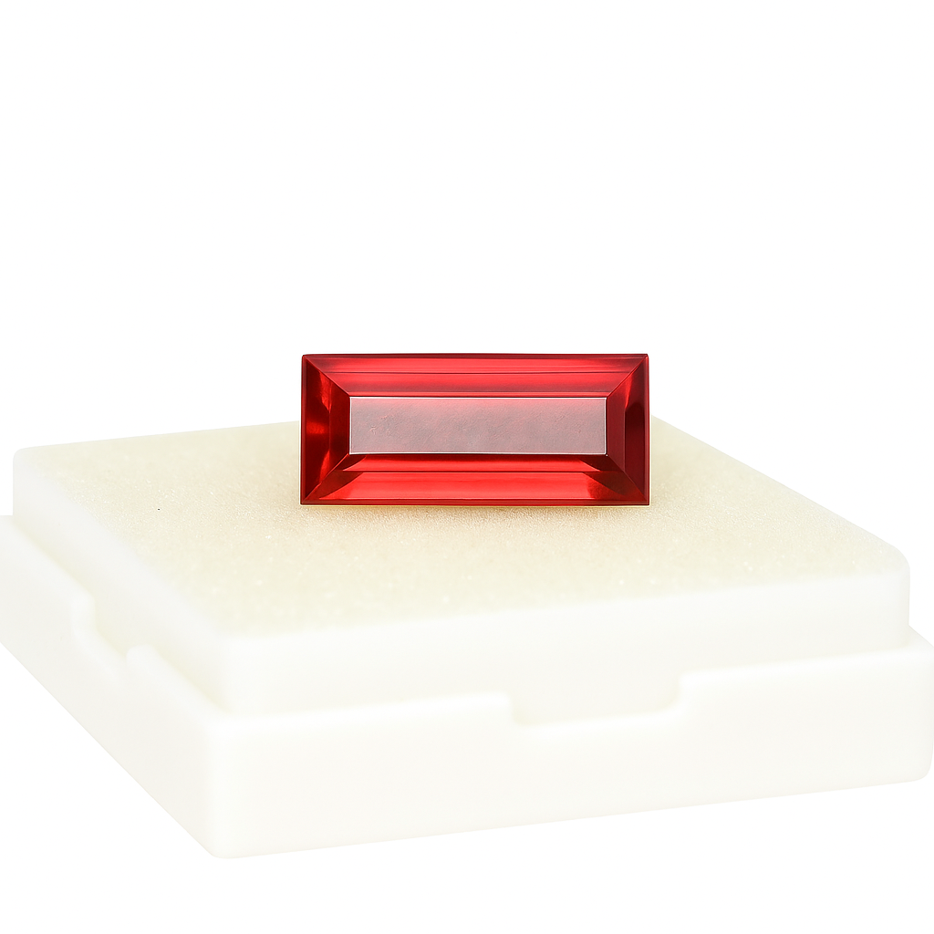 6.70 Carat Natural Padparadscha Sapphire Baguette Cut Loose Gemstone Mini Cut Stone
