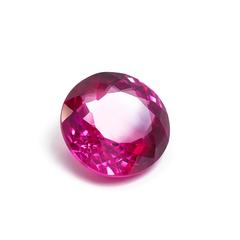 Natural bi-color sapphire, 20.05 carats, a certified round-cut loose gemstone