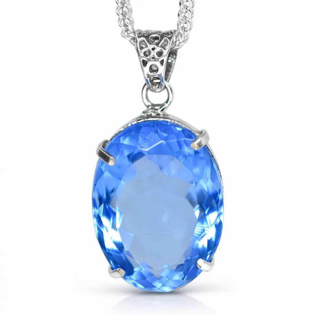 natural sapphire pendant