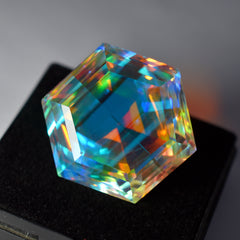 71.80 Ct Mystic Quartz Rainbow Color Natural Round Cut CERTIFIED Loose Gemstone